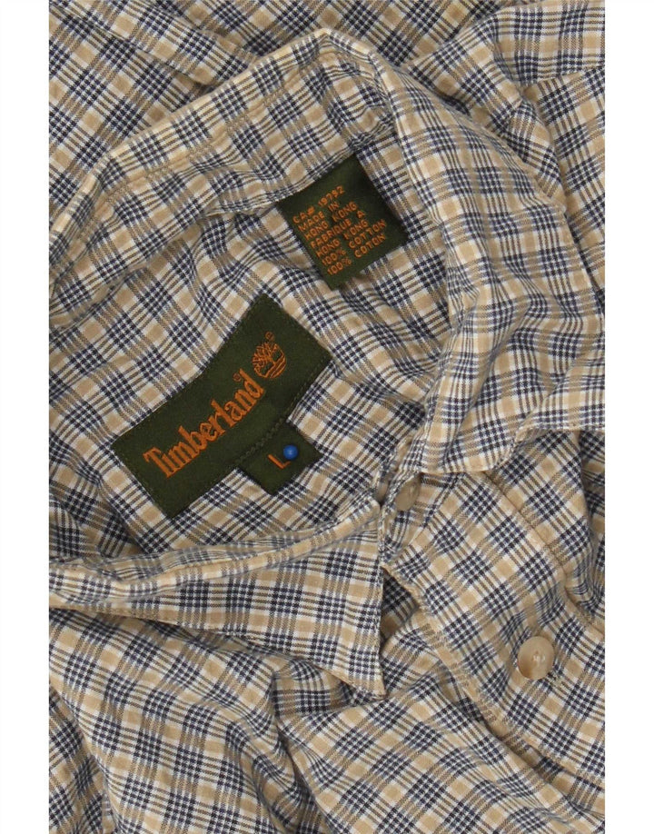Timberland muška košulja veliki bež karirani pamuk