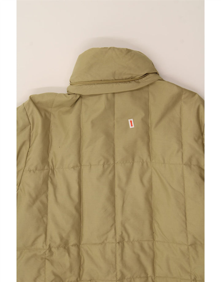 SERGIO TACCHINI Womens Padded Coat UK 14 Large Beige Vintage Sergio Tacchini and Second-Hand Sergio Tacchini from Messina Hembry 