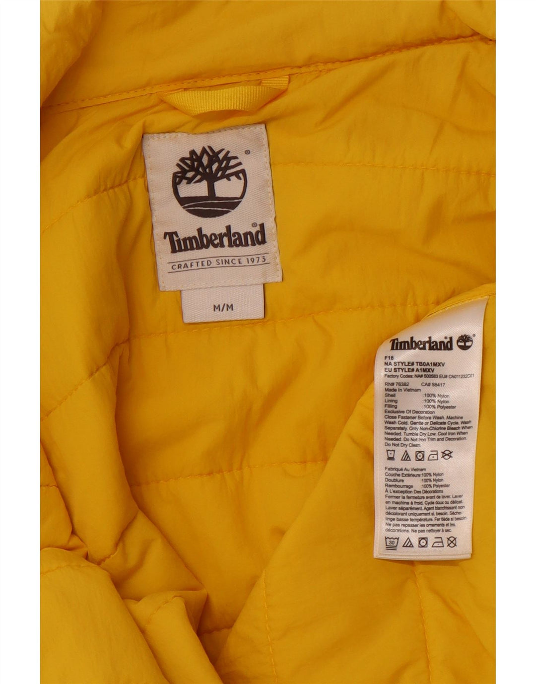 TIMBERLAND Muška podstavljena jakna UK 38 Srednje žuti najlon