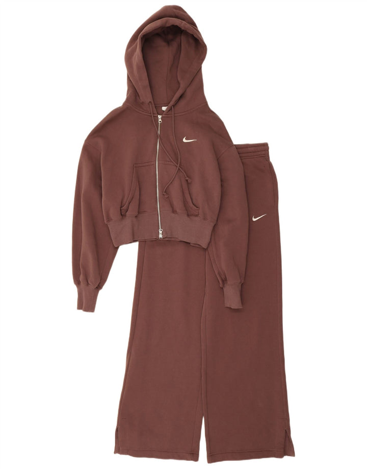 Nike Ženska puna trenirka s kapuljačom UK 14 srednje smeđa pamuk