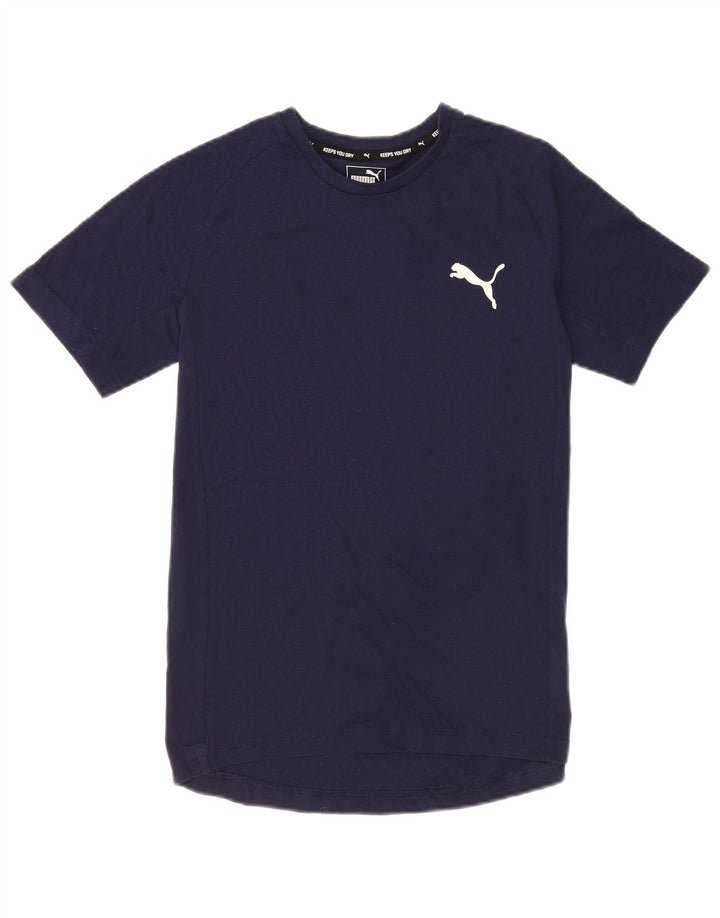 Puma muška majica kratkih rukava srednje tamnoplavi pamuk