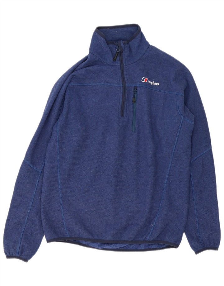 Berghaus muška majica s izrezom s patentnim zatvaračem Mali tamnoplavi poliester