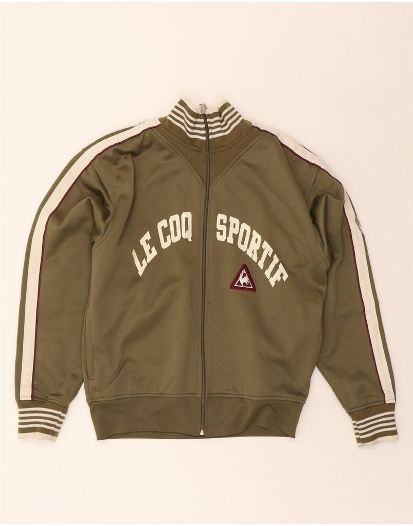 LE COQ SPORTIF Mens Liverpool Tracksuit Top Jacket Medium Khaki Vintage Le Coq Sportif and Second-Hand Le Coq Sportif from Messina Hembry 