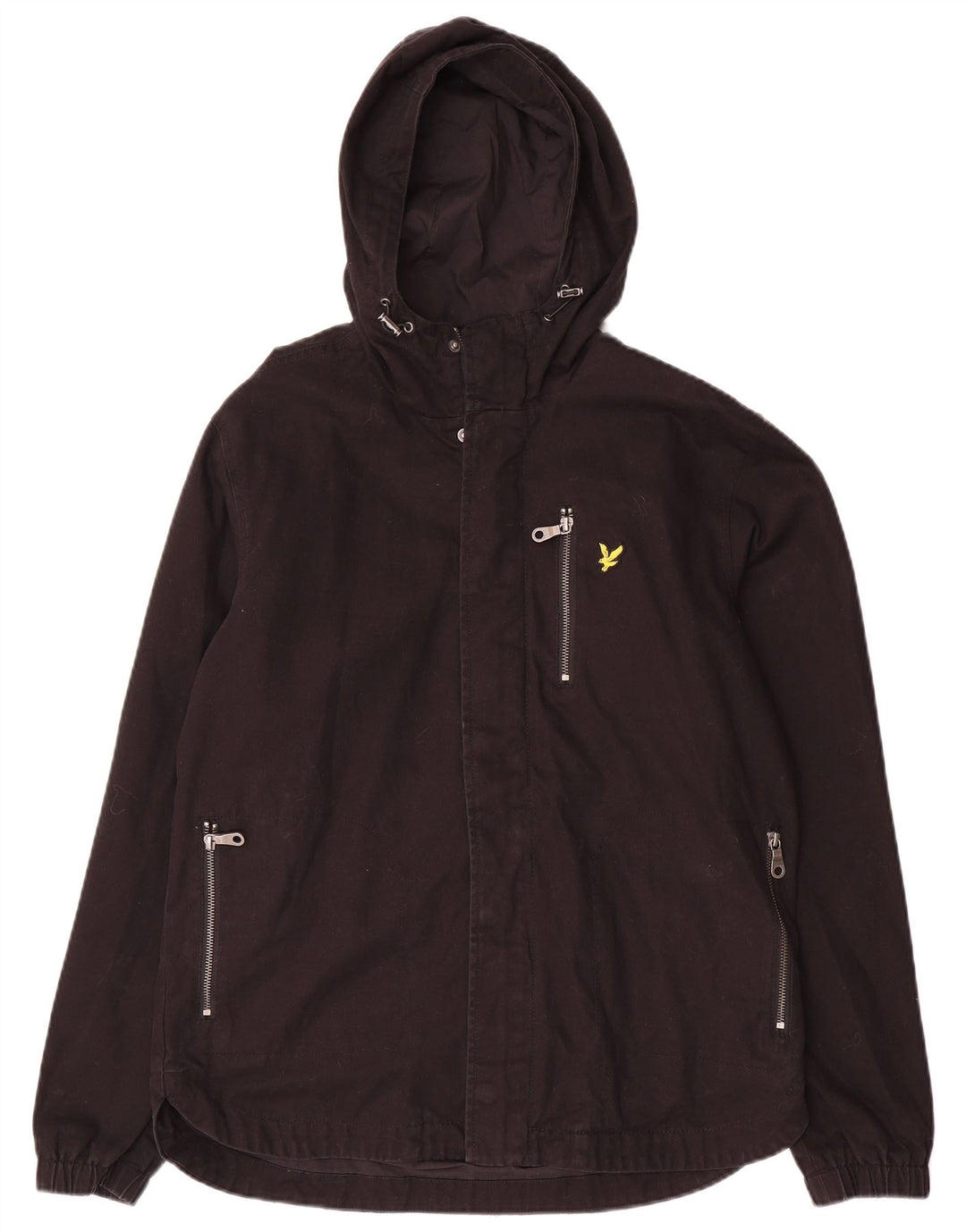 Muška bomber jakna s kapuljačom Lyle & Scott UK 38 srednje crni pamuk
