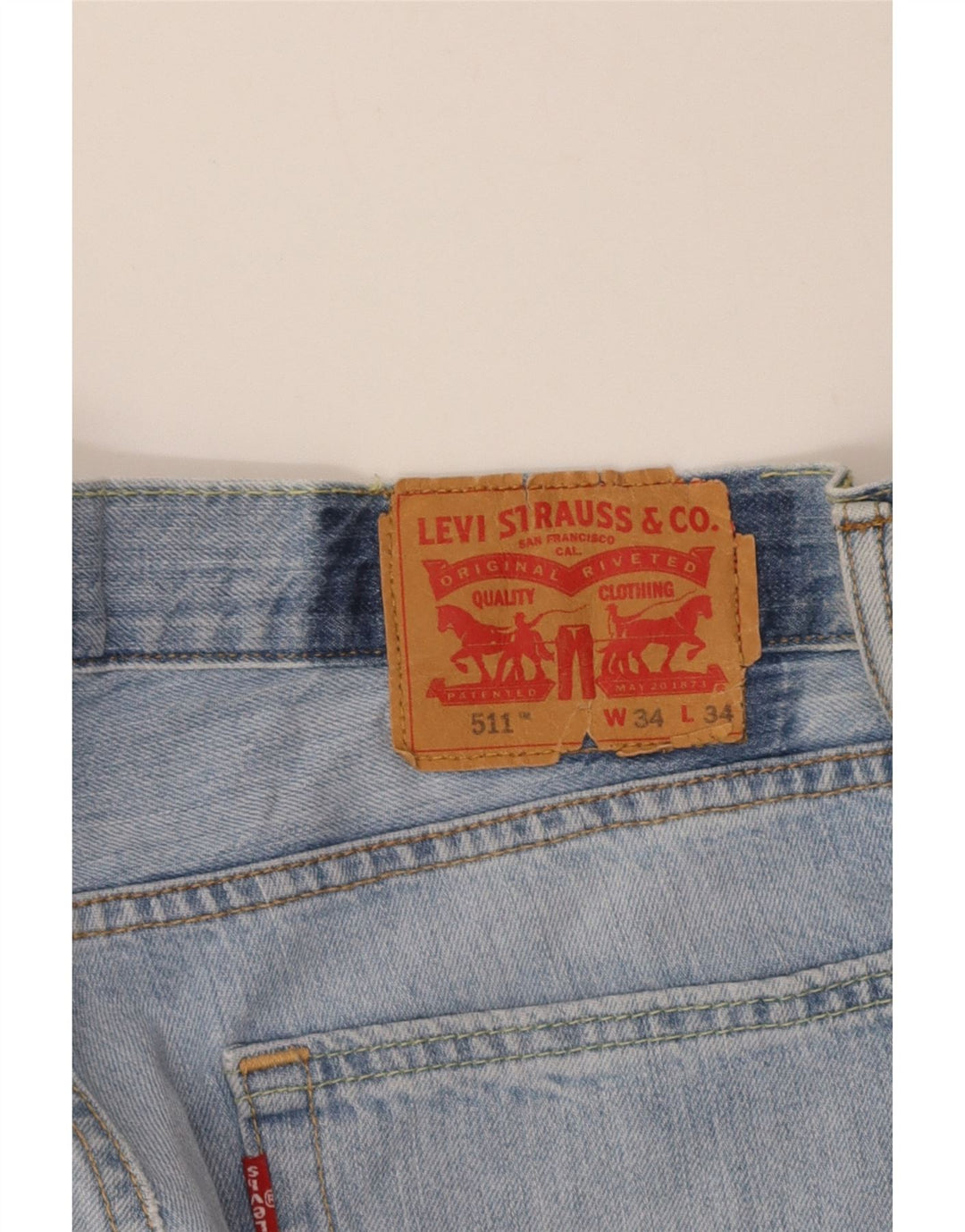 LEVI'S Mens 511 Slim Jeans W34 L34 Blue Cotton