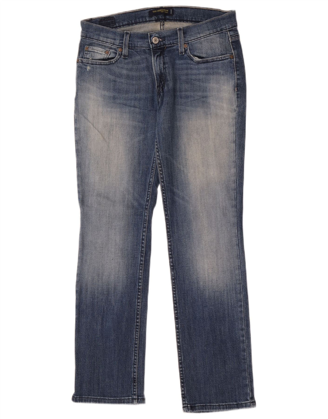 Levi's ženske 524 super niske ravne traperice US 9 srednje W30 L30 plavi pamuk