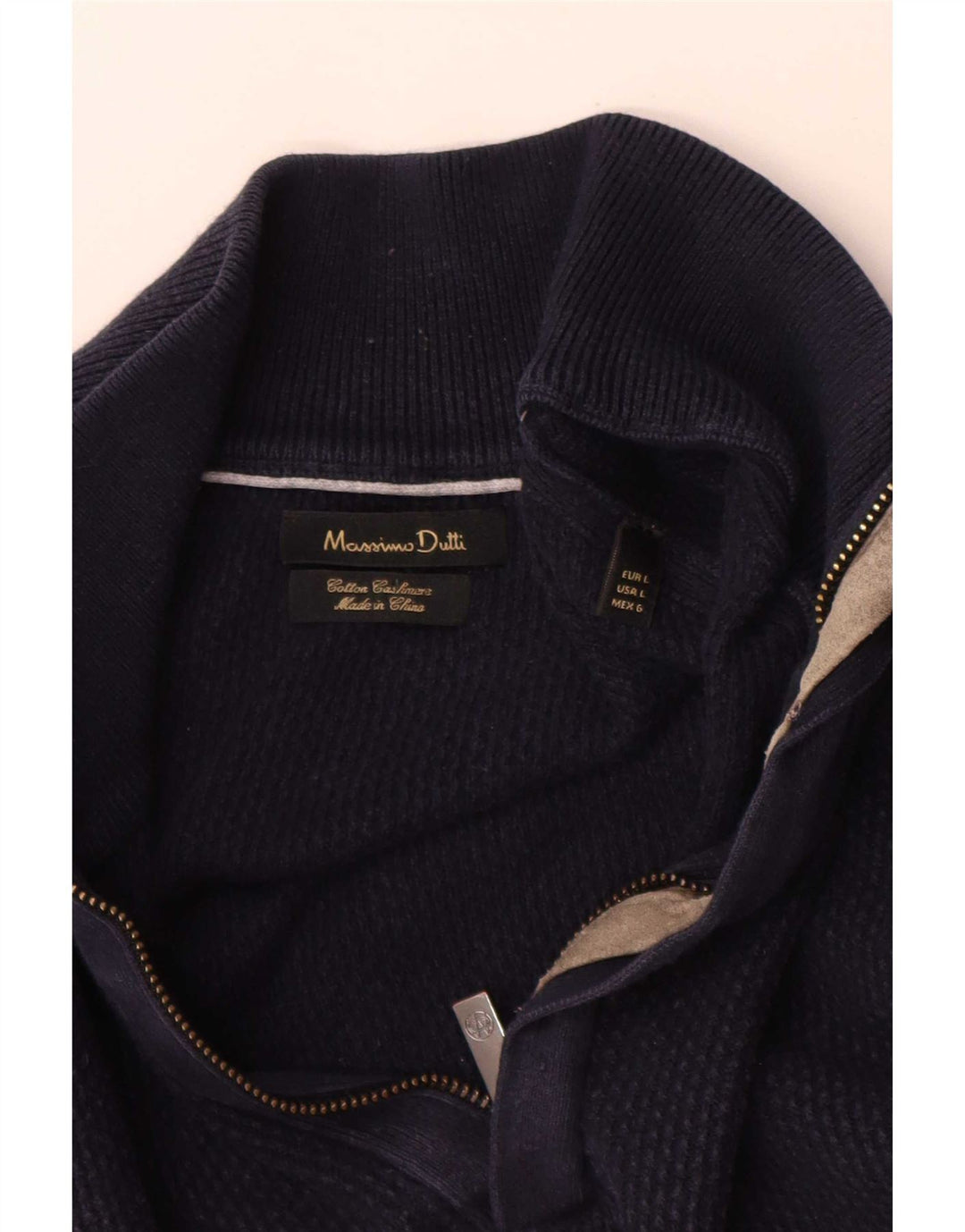 Massimo Dutti, veliki muški džemper s izrezom i tamnoplavim pamukom