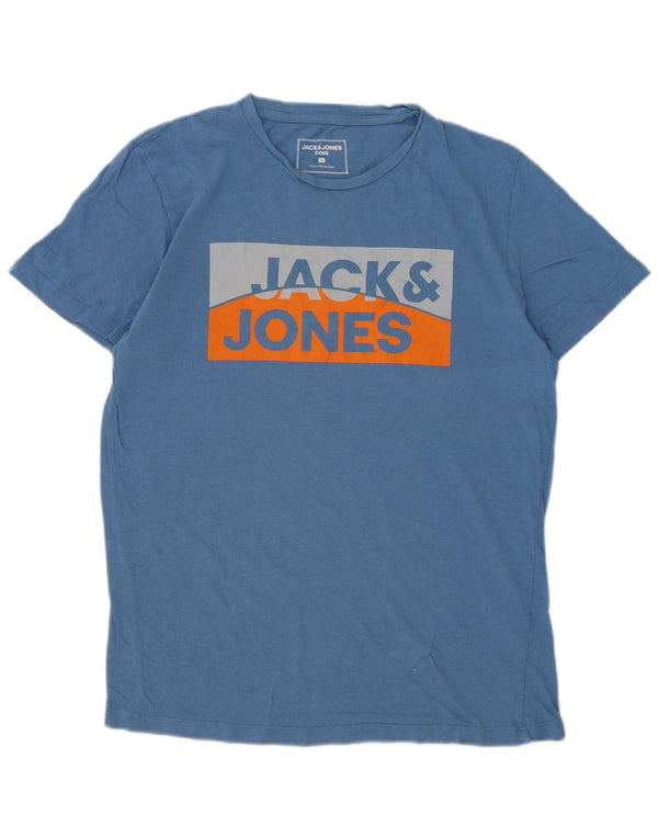 Jack & Jones muška grafička majica srednje plavi pamuk