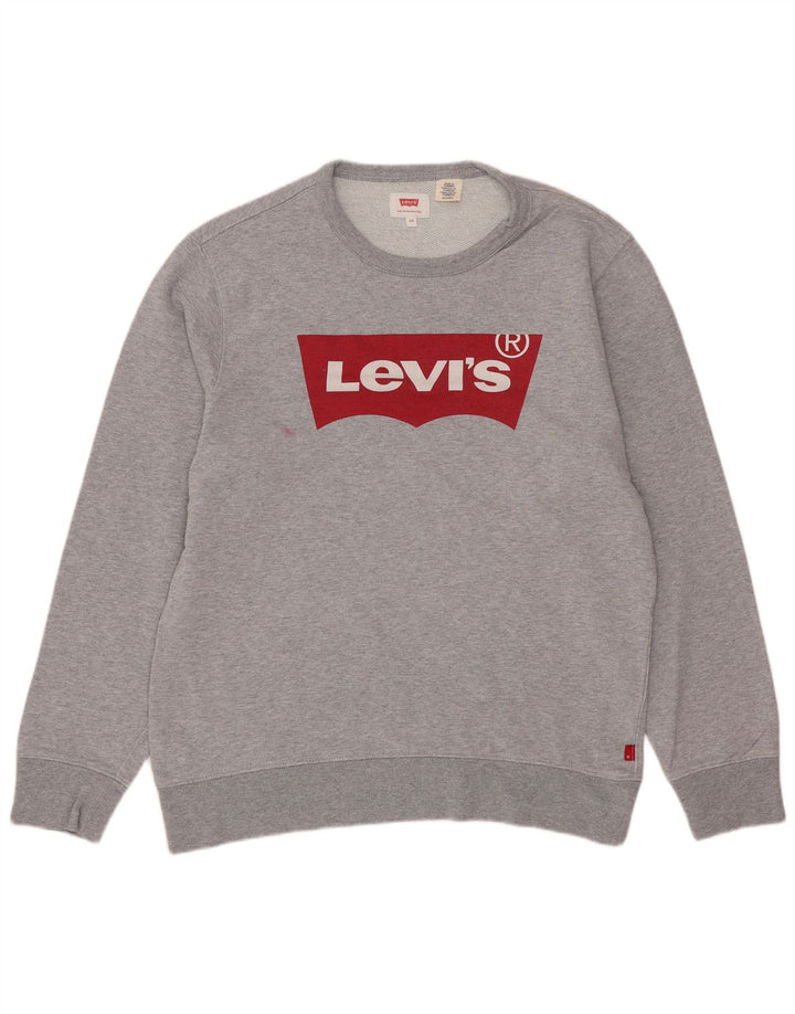 Levi's muški džemper XS s grafičkim motivima od sivog flekastog pamuka