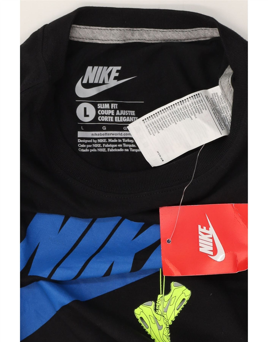 NIKE Muška majica kratkih rukava Slim Fit Large Black Pamuk