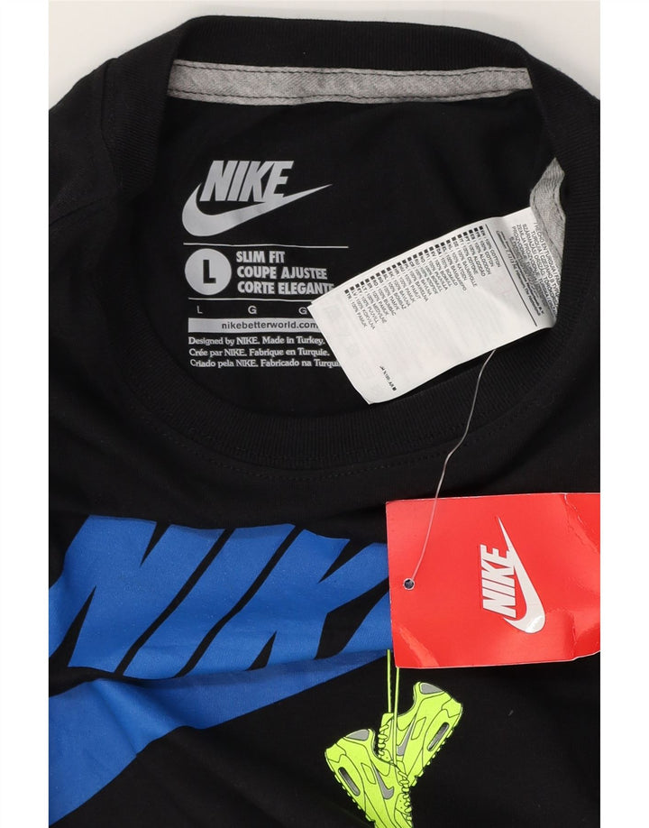 NIKE Muška majica kratkih rukava Slim Fit Large Black Pamuk