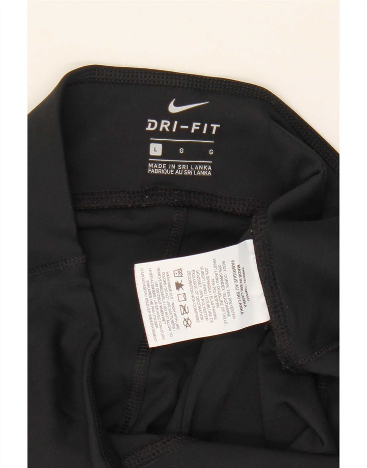 Nike Ženske Dri Fit Capri Leggings UK 16 Veliki crni poliester