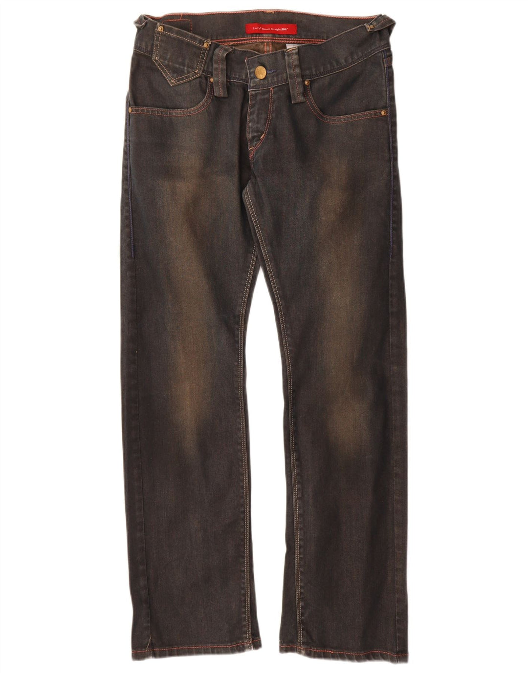 Levi's ženske 504 Slouch ravne traperice US 8 srednje W29 L30 tamnoplave