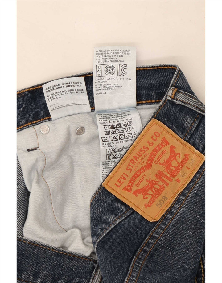 Levi's muške 508 ravne traperice W36 L29 tamnoplavi pamuk