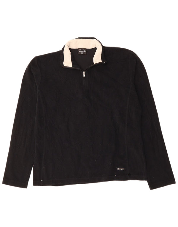 CHAMPION Ženski džemper od flisa s patentnim izrezom UK 18 XL crni poliester