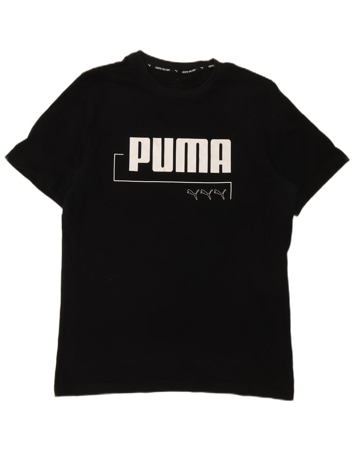 PUMA muška majica kratkih rukava srednje veličine, crni pamuk