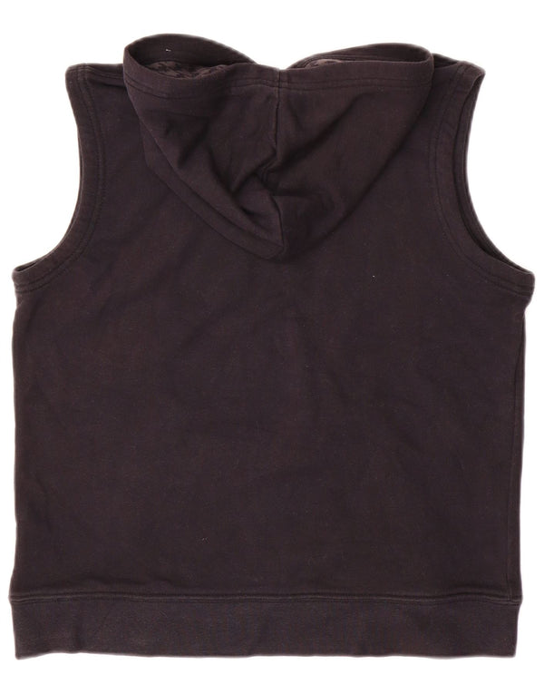 NIKE Boys Graphic Sleeveless Hoodie Džemper 10-11 Years Medium Black Pamuk