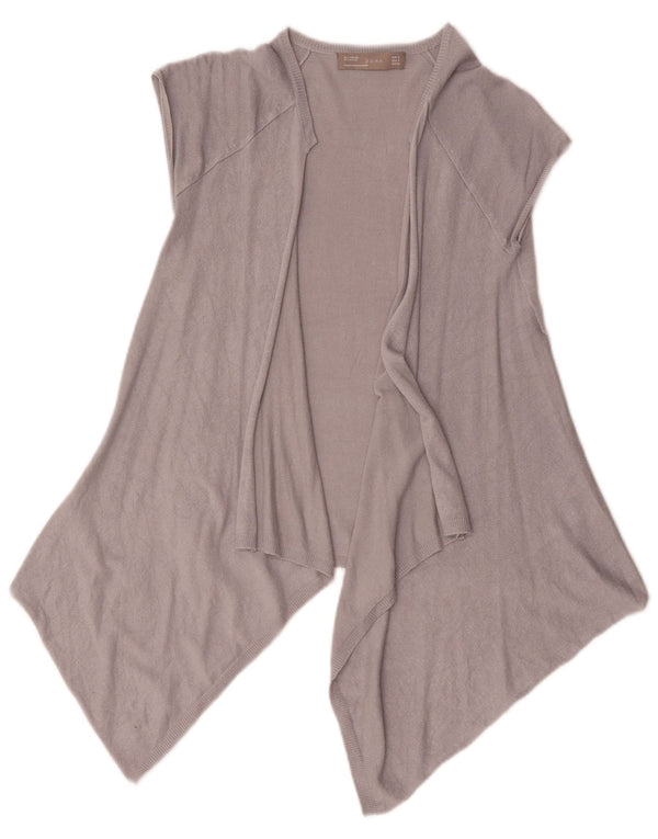 Zara ženski asimetrični otvoreni kardigan Top UK 10 Small Gray