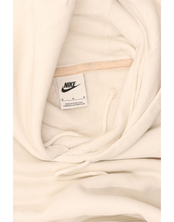 NIKE Mens Hoodie Jumper Medium Off White