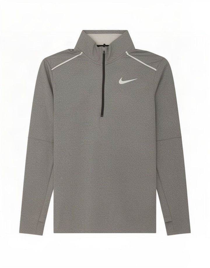 Nike Dri Fit majica s izrezom i srednjim sivim poliesterom