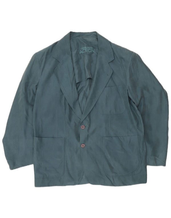 TRUSSARDI muška jakna sa 2 gumba IT 54 2XL plava svila