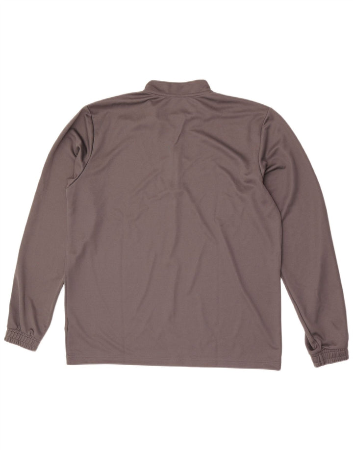 Adidas gornji dio trenirke Aeroready zip izrez XL sivi poliester