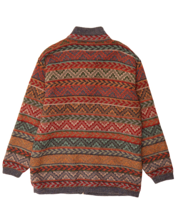 Waliki ženski dugi kardigan pulover UK 18 XL Višebojni geometrijski
