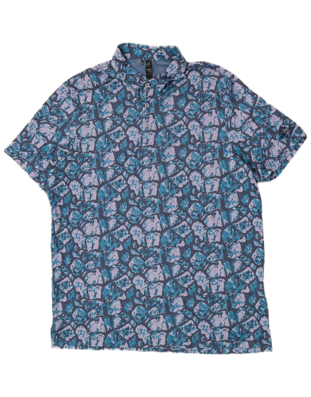 Adidas muška polo majica s apstraktnim uzorkom XL plavi poliester