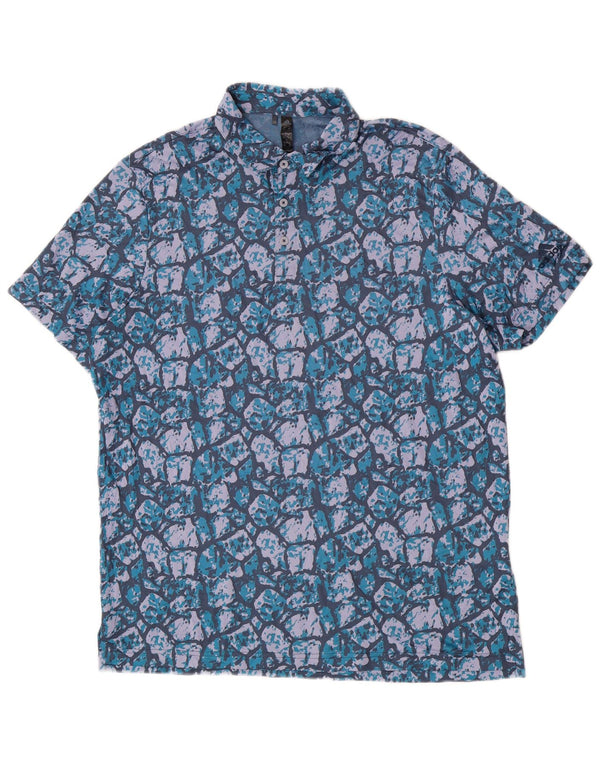 Adidas muška polo majica s apstraktnim uzorkom XL plavi poliester