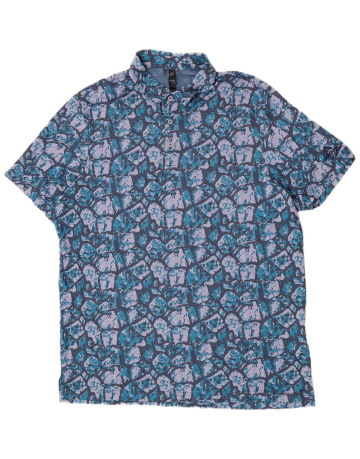 Adidas muška polo majica s apstraktnim uzorkom XL plavi poliester
