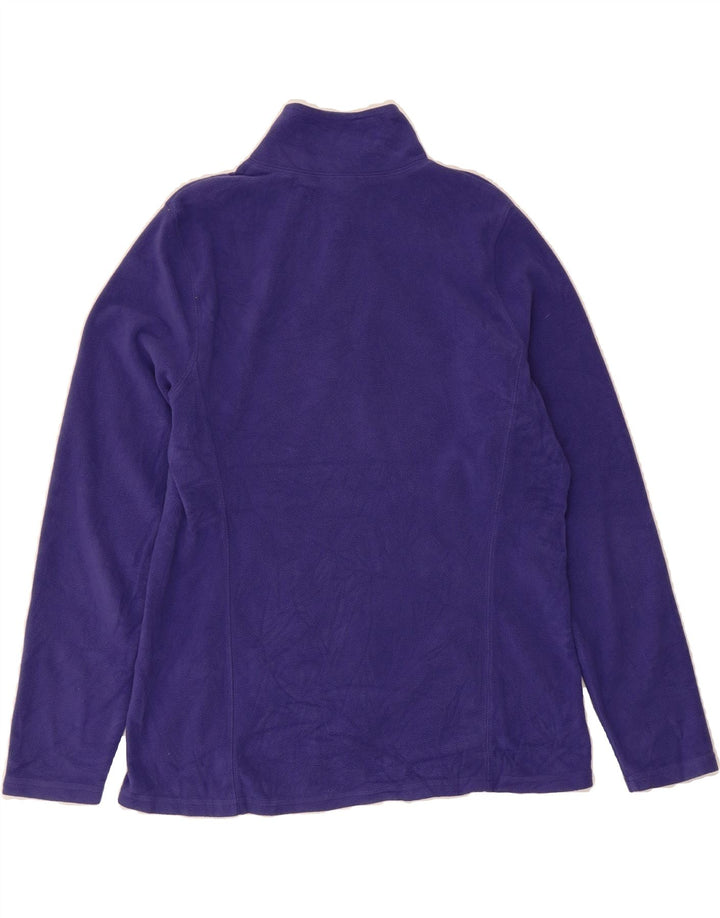 EDDIE BAUER Womens Zip Neck Fleece Jumper UK 14 Medium Purple Polyester Vintage Eddie Bauer and Second-Hand Eddie Bauer from Messina Hembry 