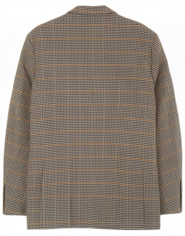 Burberrys muška jakna s jednim gumbom IT 50 Large Blue Houndstooth Wool