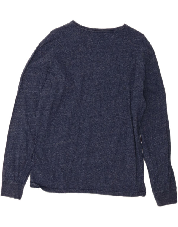 Polo Ralph Lauren Womens Top Long Sleeve UK 16 Large Navy Blue Cotton