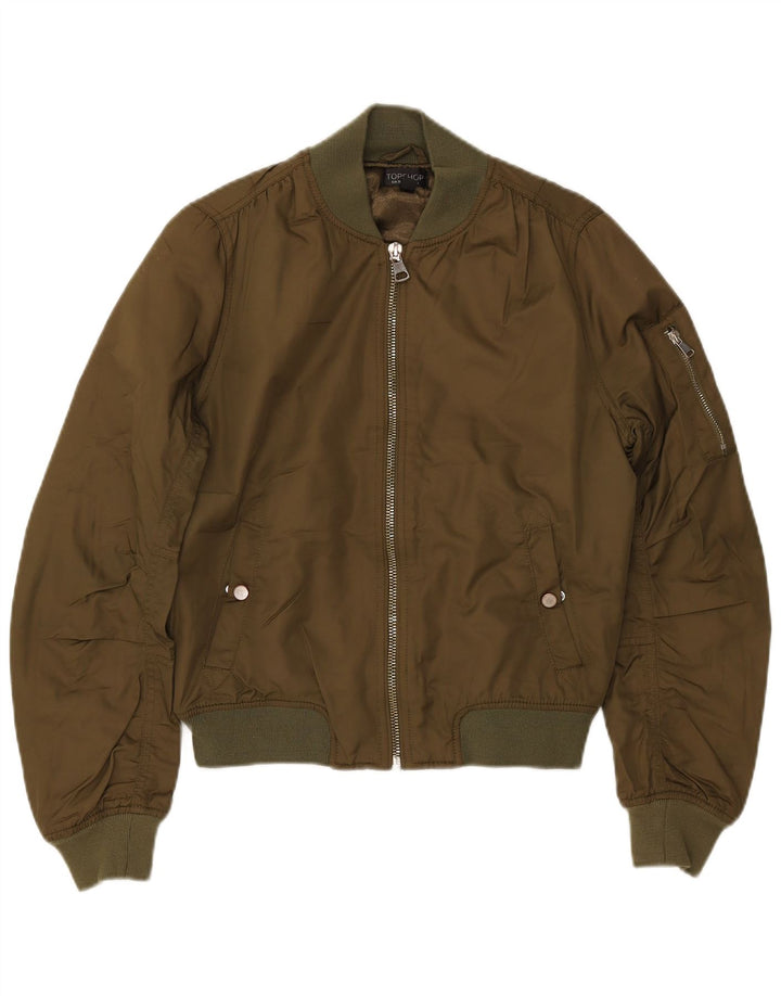 TOPSHOP ženska prevelika bomber jakna UK 10 mali kaki poliester