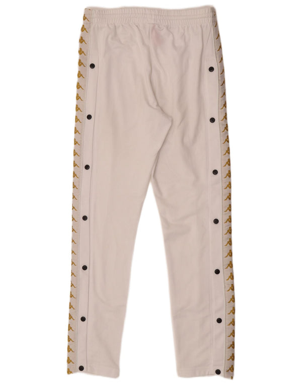 Kappa muške hlače za trenirku s grafičkim detaljima, male bijele poliesterske hlače