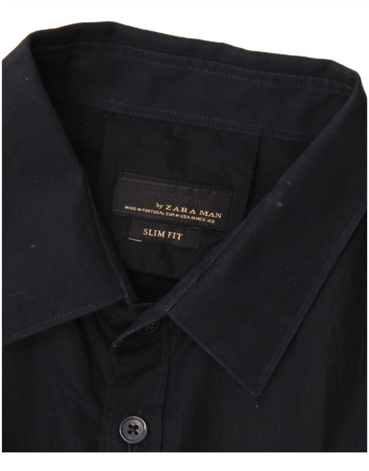 ZARA muška uska košulja srednje tamnoplave boje