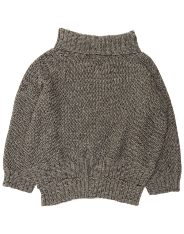 VINTAGE ženski pulover s velikim ovratnikom UK 22 3XL siva