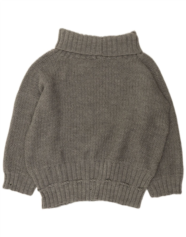 VINTAGE ženski pulover s velikim ovratnikom UK 22 3XL siva