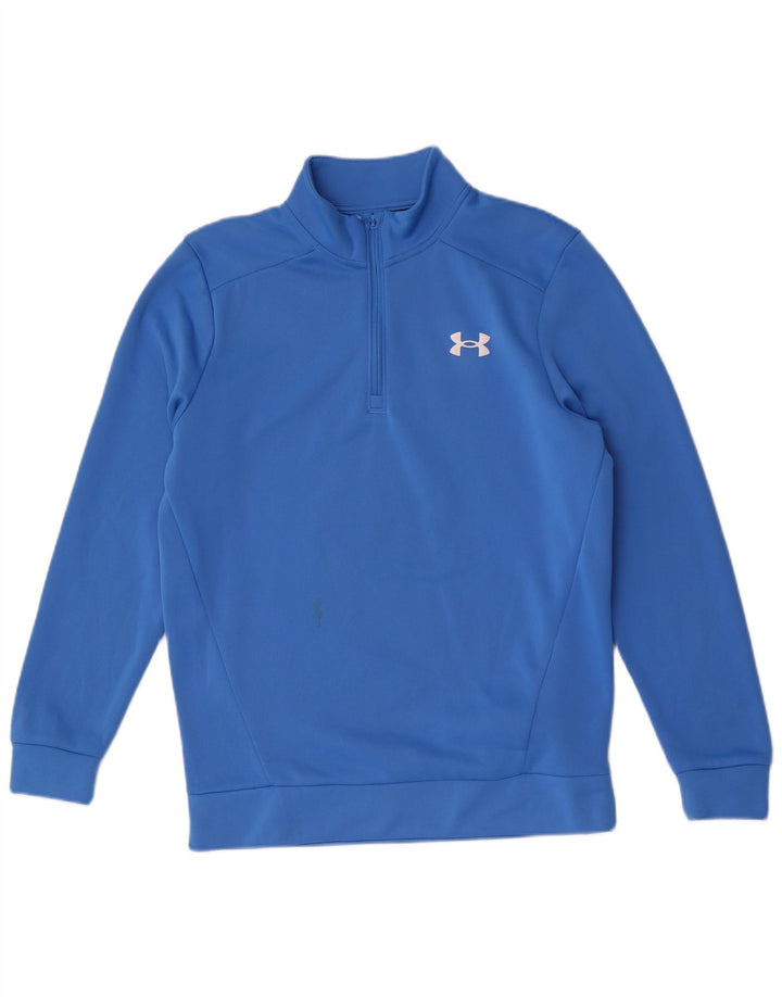 Under Armour muška majica s izrezom s patentnim zatvaračem Mali plavi poliester