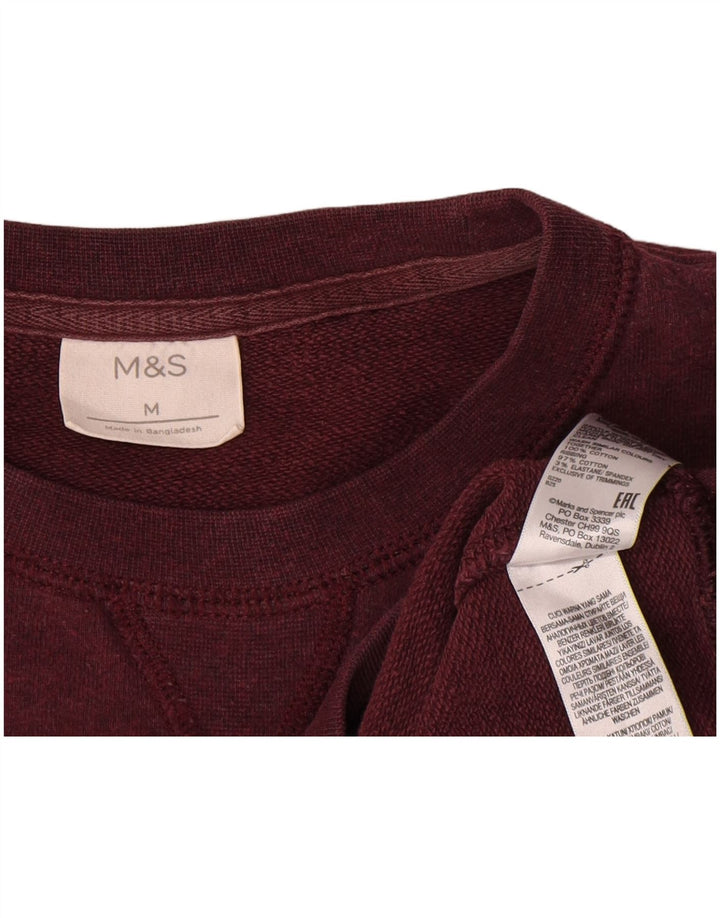 Marks & Spencer Ženska majica s kratkim rukavima UK 14 Srednji bordo pamuk