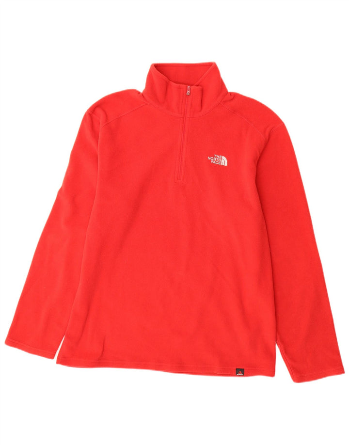 The North Face muški džemper od flisa s patentnim izrezom srednje crvene boje od poliestera