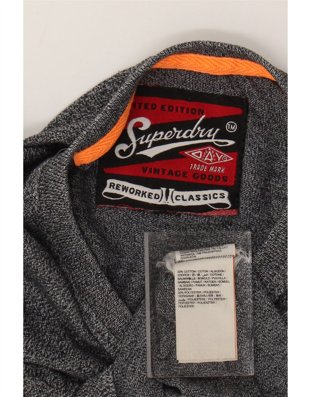 SUPERDRY muška grafička majica kratkih rukava, srednje sivi flekasti pamuk