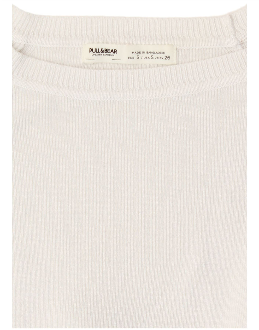 Pull & Bear ženski kratki rukav dugih rukava UK 8 Mala bijela viskoza
