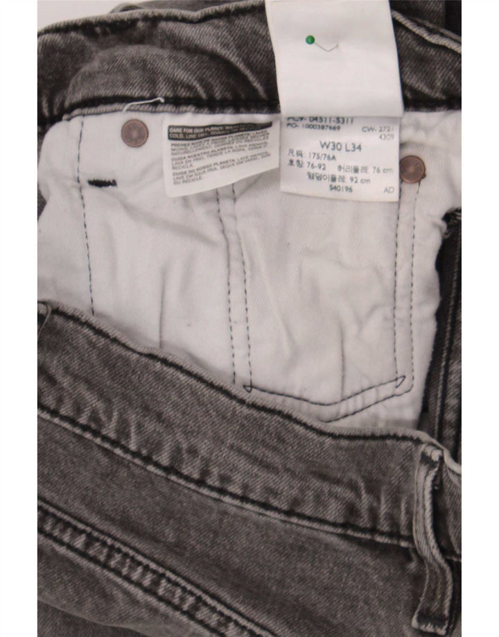 Levi's muške 511 uske traperice W30 L30 sivi pamuk