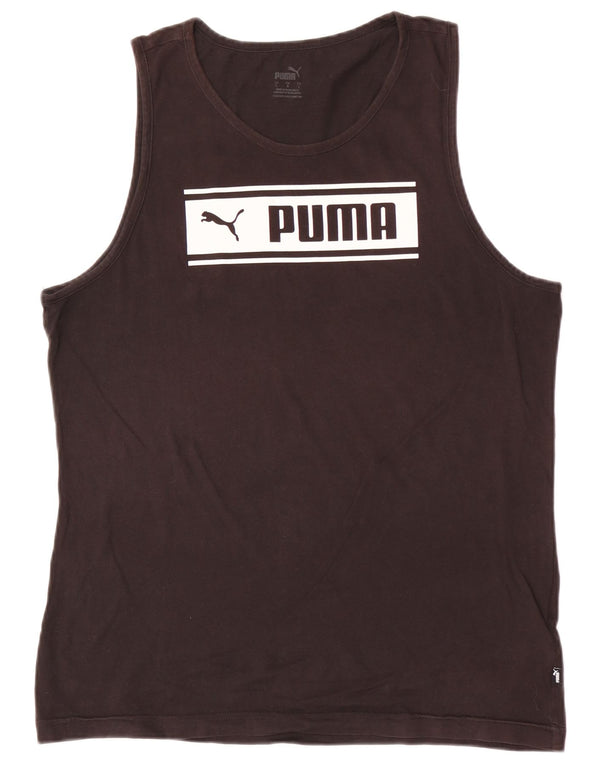 Veliki crni pamučni muški pulover Puma