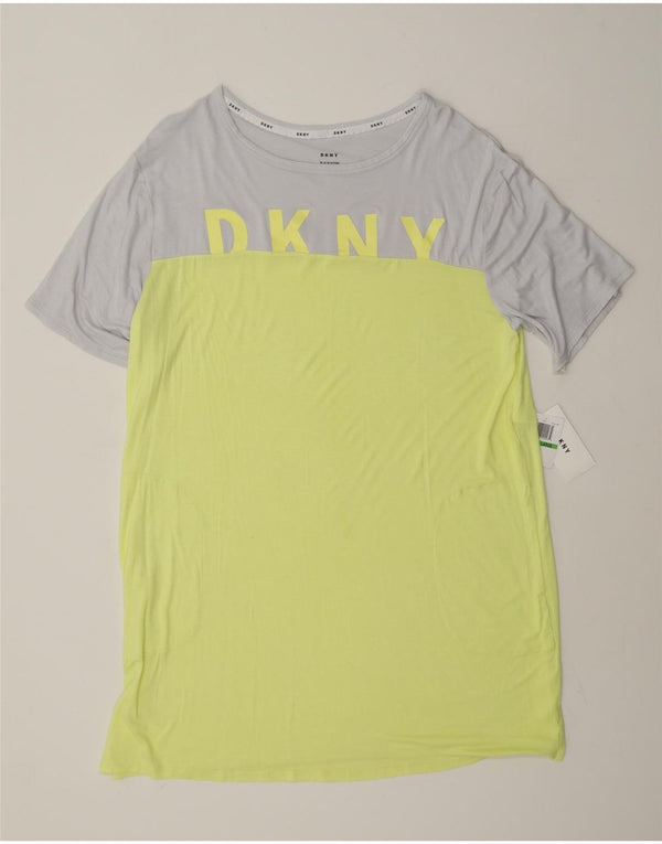 Dkny Ženska grafička majica kratkih rukava UK 16 Velika žuta svila u boji