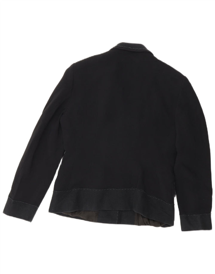 Moschino ženska jeftina i elegantna jakna jakna UK 12 srednje crne svile