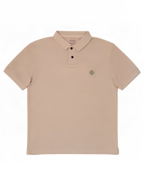 Guess muška uska polo majica UK 36 Mala, bež pamuk