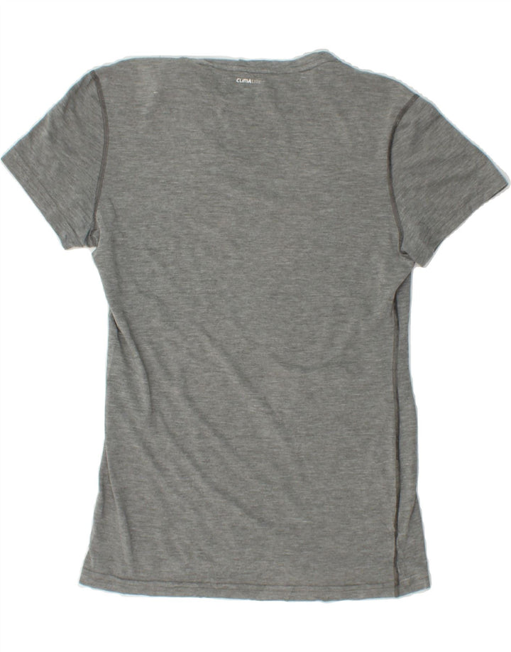ADIDAS Womens T-Shirt Top UK 10 Small Grey Polyester Vintage Adidas and Second-Hand Adidas from Messina Hembry 