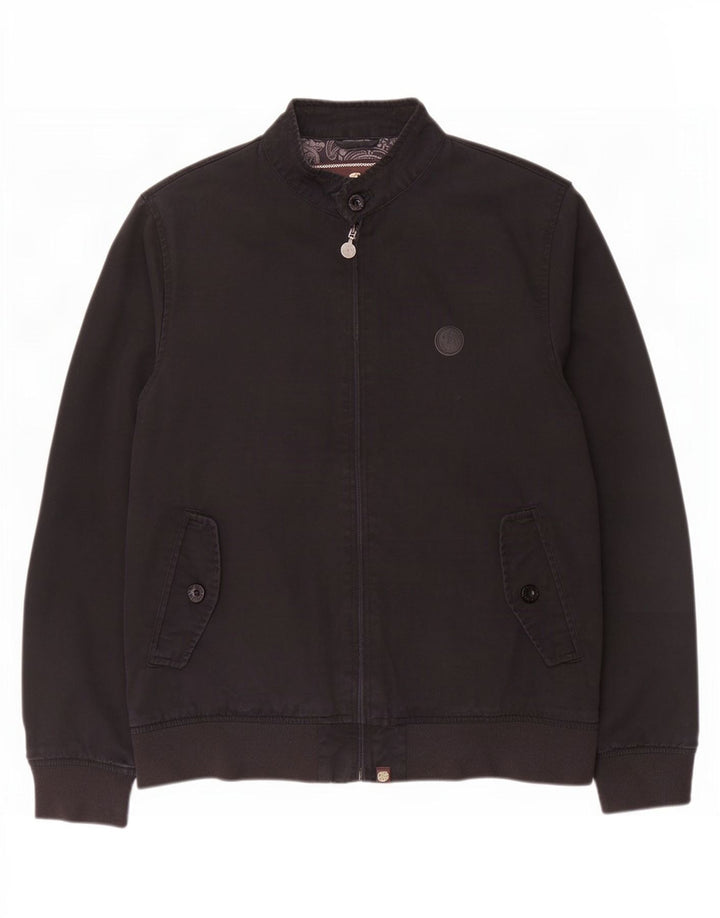 Pretty Green muška bomber jakna UK 40 Veliki crni pamuk